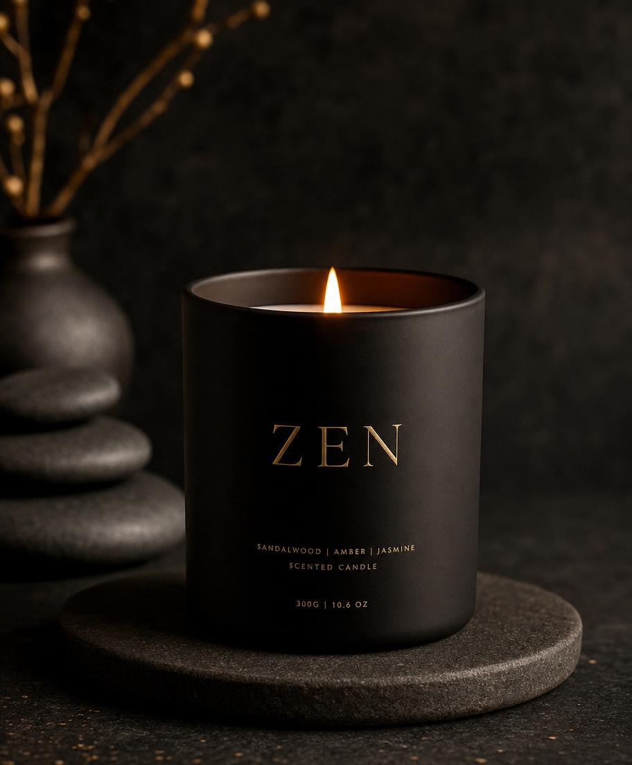 ZEN Ritual Candle — Sandalwood · Amber · Jasmine